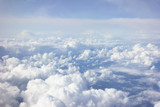 Fototapeta Na sufit - White fluffy Clouds in the blue sky