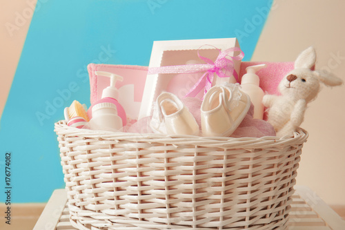 baby shower wicker baskets