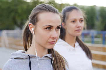 portrait of a girl with headphones