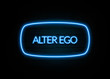 Alter Ego  - colorful Neon Sign on brickwall