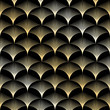 Golden seamless pattern in art deco style. Template for design. Vector illustration eps10