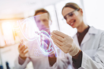 Wall Mural - laboratory scientists working
