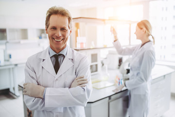 Wall Mural - laboratory scientists working
