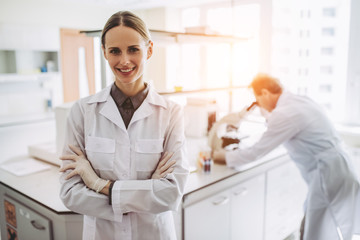Wall Mural - laboratory scientists working