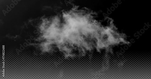 Zdjęcie XXL Mgła lub dym na białym przejrzyste