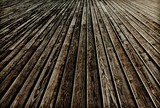 Fototapeta Konie - hardwood old plank wooden floor