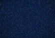 Binary code technology abstract background. Internet security, data encryption, computer dark blue wallpaper. Cryptographic, cryptocurrency.