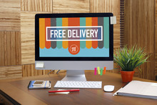 FREE DELIVERY Text On Screen