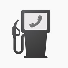 Wall Mural - Isolated fuel pump with a phone