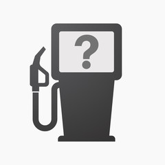 Wall Mural - Isolated fuel pump with a question sign