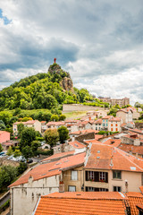 Wall Mural - Vue sur la statue Notre-Dame de France sur le rocher Corneille au Puy-en-Velay