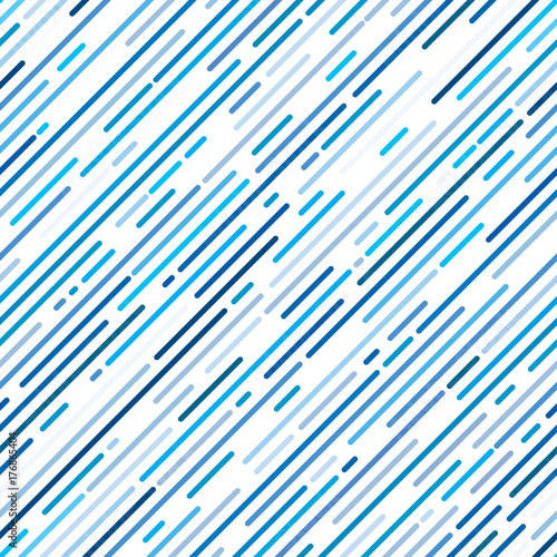 Cuadros en Lienzo Blue diagonal stripe background, line design, seamless pattern, vector illustrat