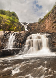 Fototapeta Tęcza - Amazing waterfall near Vangvieng laos
