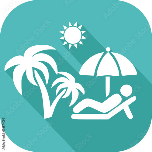 Icone De Vacances Ou Detente Dans Une Chaise Longue Sous Un Parasol Et Un Palmier Stock Vector Adobe Stock Icone De Vacances Ou Detente Dans Une Chaise Longue Sous Un Parasol Et Un Palmier Stock Vector Adobe Stock