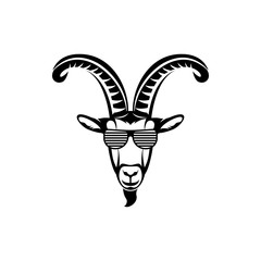 Wall Mural - vector goat head, face for retro hipster logos, emblems, badges, labels template and t-shirt vintage