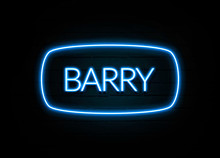Barry  - Colorful Neon Sign On Brickwall