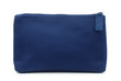 Side view of blue toiletry bag