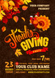 Thanksgiving party poster template