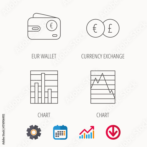 Currency Exchange Chart And Euro Wallet Icons This Stock Currency Exchange Chart And Euro Wallet Icons