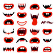 Cute monsters mouth set