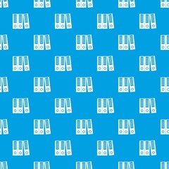 Canvas Print - Office folders pattern seamless blue