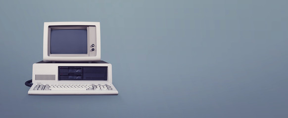 Retro computer header