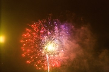 Sticker - Firework in the night sky.