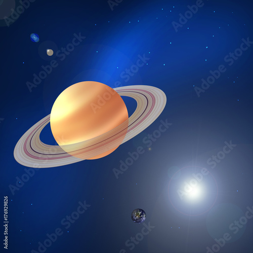Zdjęcie XXL Planety Saturn Galaxy Galaxy