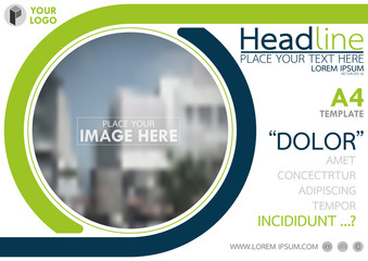 Wall Mural - blue and green flyer cover business brochure vector design, leaflet advertising abstract background,