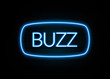 Buzz  - colorful Neon Sign on brickwall