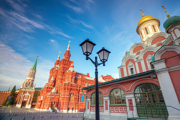 Wall Mural - Historical buildings at the Red Square in Moscow