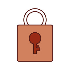 security padlock icon over white background vector illustration