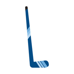 Sticker - hockey stick winter sports related icon image vector illustration design 