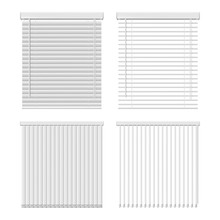 Vector Horizontal And Vertical Window Blinds Icon Set