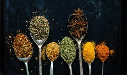 spices on the spoon