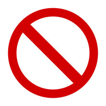 Prohibition Sign Or No Sign Icon Vector Simple
