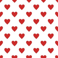 Canvas Print - Red heart pattern seamless