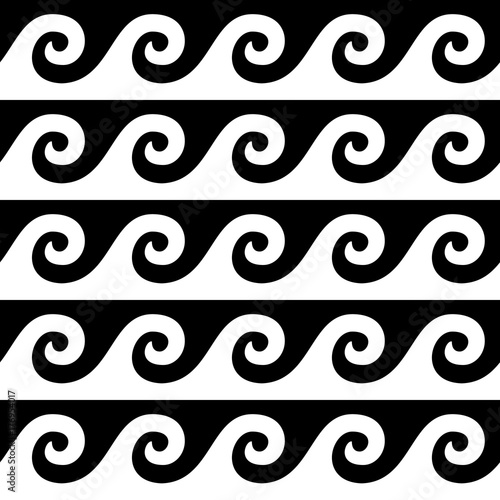 Greek Pattern Vector Seamless Design Ancient Vase Waves Wallpaper