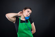 © Catalin Pop - Pretty seller employee talking on the phone