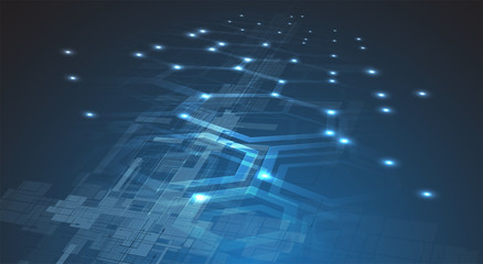 Digital technology world. Business virtual concept. Vector background