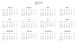 Kalender 2019 Jahresplaner Jahreskalender Kalendervorlage einfach 