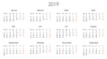 Kalender 2019 Jahresplaner Jahreskalender Kalendervorlage Einfach 