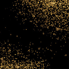 Wall Mural - Abstract banner with gold particle dust