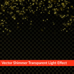 Wall Mural - Golden flare transparent light effect card
