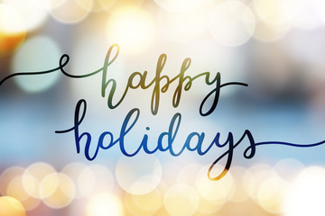 Wall Mural - happy holidays lettering