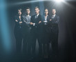 © ASDF - Portrait of five business people standing