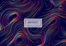 Abstract Background With Curled Linear Rainbow Pattern.