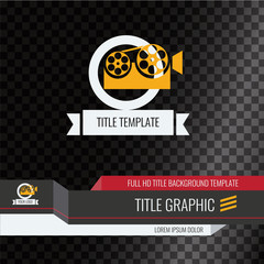 Wall Mural - Video headline title template. Unique banner design for video