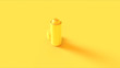 Yellow spray can on a yellow background