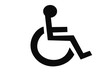 disability disabled person on wheelchair or invalid chair on white background
